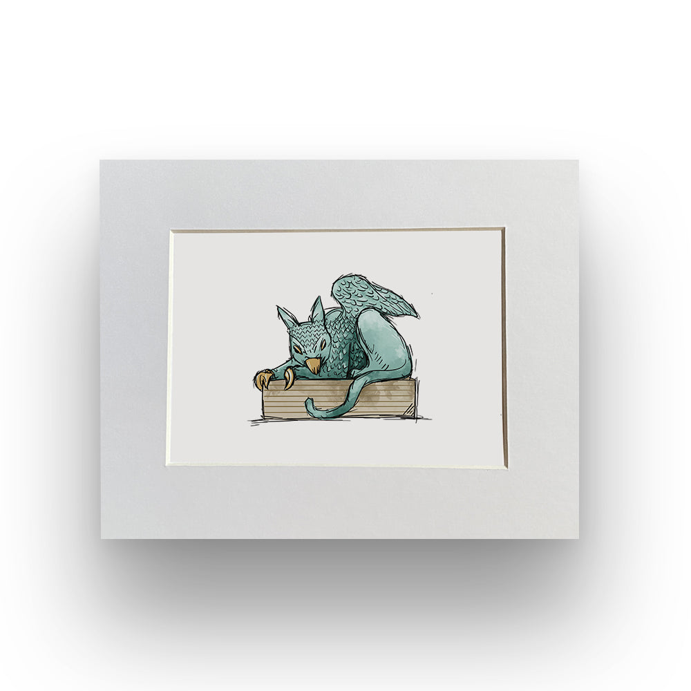 Gryphon Statue Print
